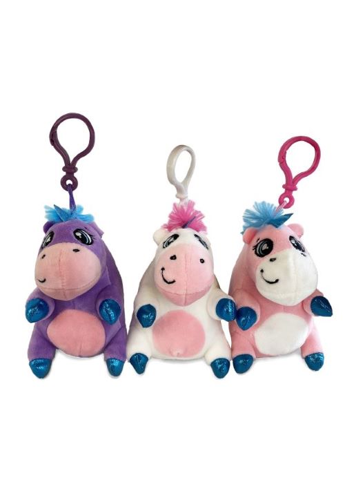 (Mis 0) MUCCA UNICORNO Peluche Squishy12cm c/Bagclip -3ass…x12…x192